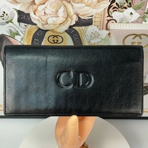 Christian Dior Leather Slim Long Wallet 🖤❤️